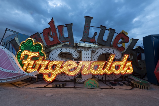 Fitzgeralds neon sign Las Vegas Black history